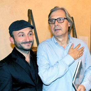Alfredo Papa con Vittorio Sgarbi a Venezia.